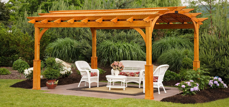 Cedar Wood Pergola Installation in Mission Hills, CA